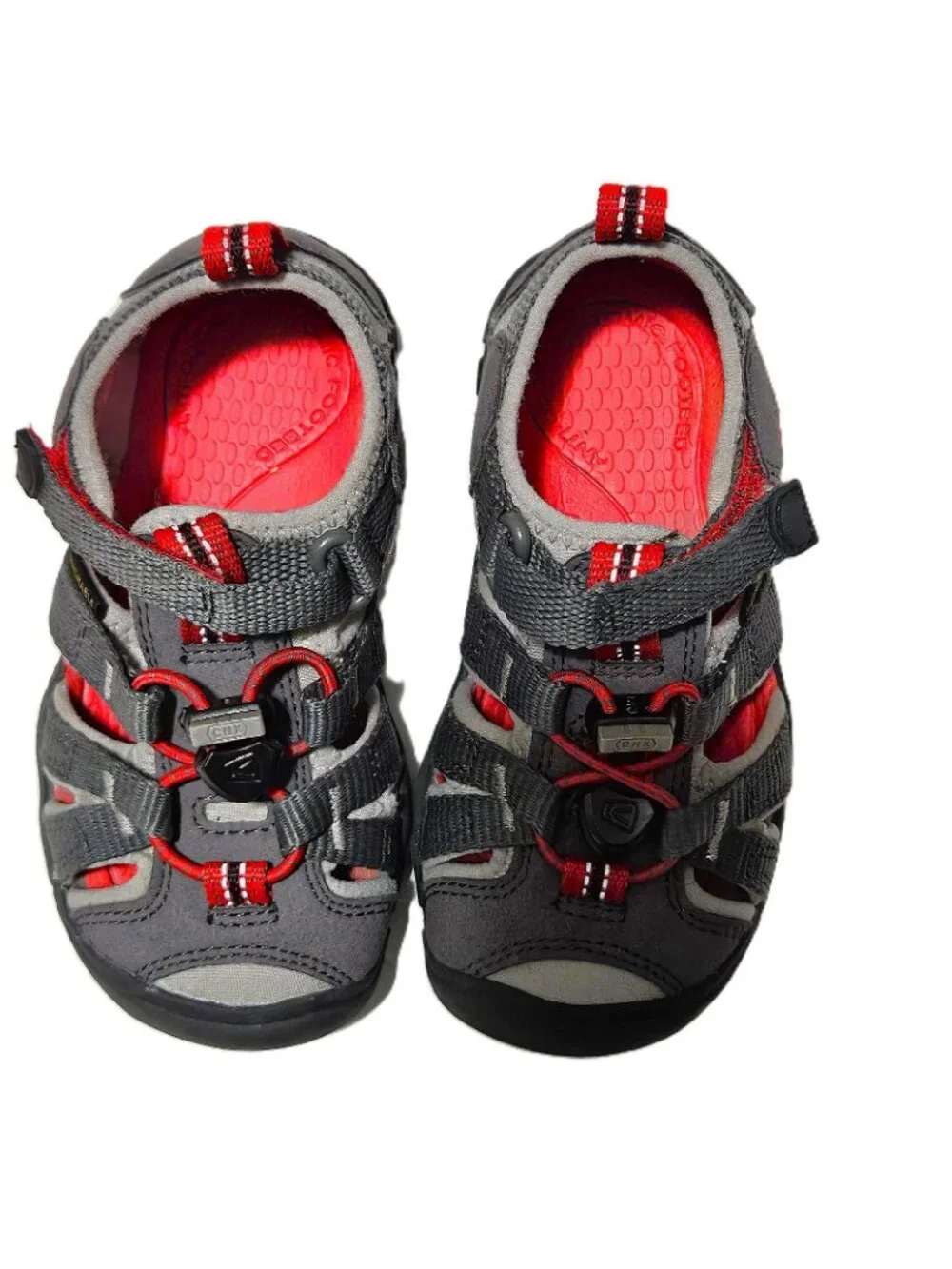 KEEN Seacamp II CNX Kids' Sandals - Size 9 - Grey/Red